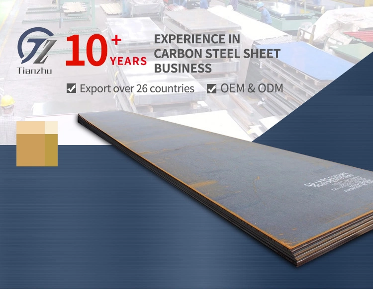 ASTM China Mill Factory Q235A Q255A SA285grc P355nl2 Spv490q A537cl2 Q355ND Spv355 Hot Rolled Ms Mild Carbon Steel Plate for Building Material and Construction